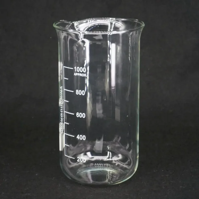 1000 mL Tall Form Borosilicate Beaker — thickened, with spout