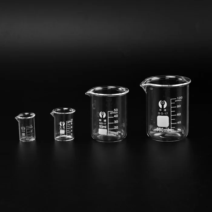 Low Form Beaker 5 mL — set of 5, borosilicate