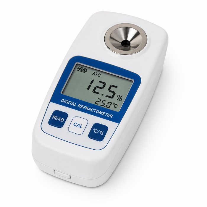 Digital Refractometer (0–80 % Brix / Temperature Compensated)